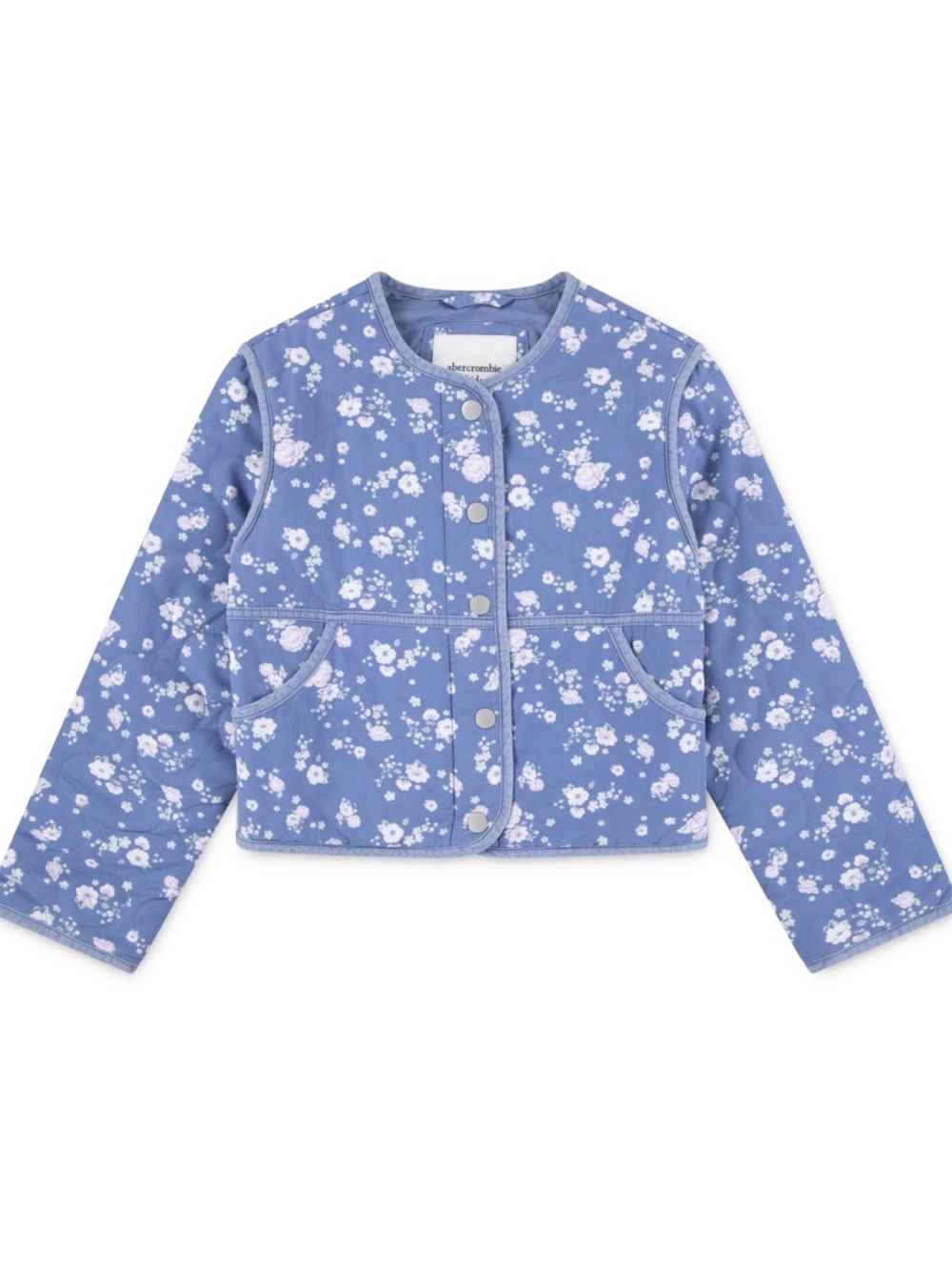 Abercrombie Kids Quilted Liner Jacket (Big Kid) Girl's Coat Colony Blue